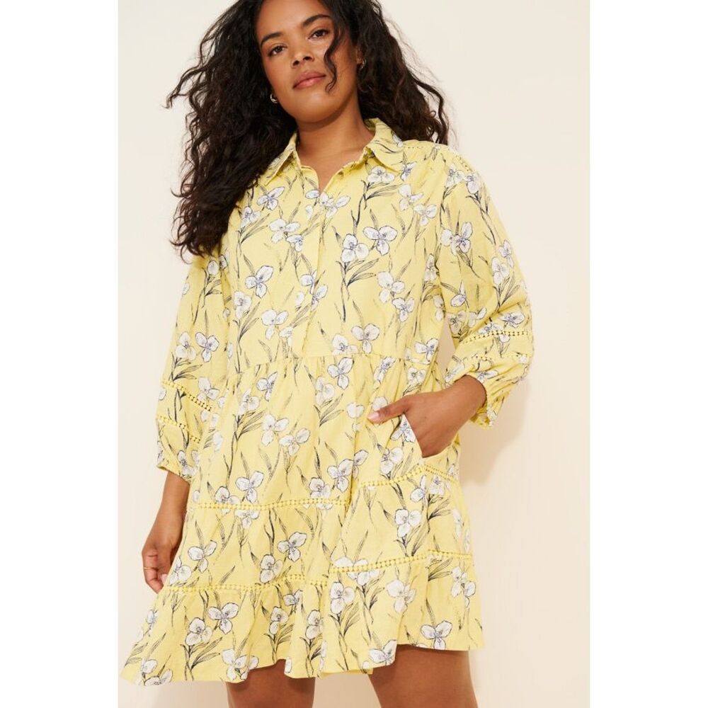 Maeve/ Anthropologie Bettina Ladder Lace Mini Dress